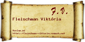 Fleischman Viktória névjegykártya
