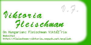 viktoria fleischman business card